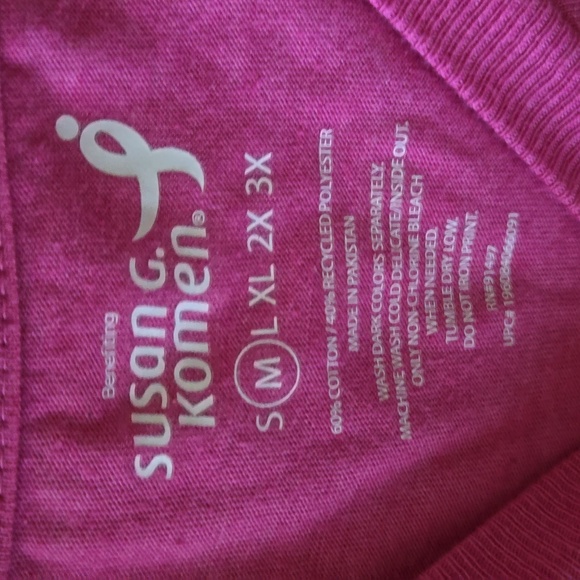 Susan G Komen "Hope" tshirt Med - Picture 2 of 3